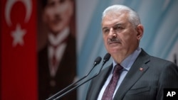 Turkish Prime Minister Binali Yildirim (file photo)