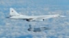 A Russian Blackjack bomber is intercepted and escorted by a French Mirage jet above French coast in this image taken and distributed by the French Air Force in February 2017.