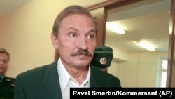 Nikolai Glushkov is shown in Moscow in December 2000