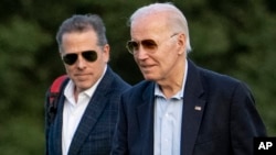 U.S. President Joe Biden (right) and his son, Hunter