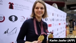 Ukrainian chess grandmaster Anna Muzychuk won two gold medals in the FIDE World Chess Rapid & Blitz Championships in 2016. 