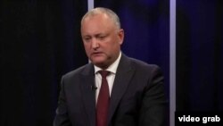 Moldovan President Igor Dodon made his comments in an interview with RFE/RL. (file photo)