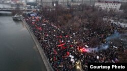 One of AirPano's photos from above the Moscow demonstration in December 2011