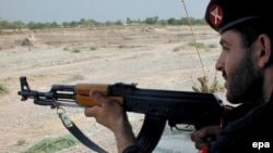 A Pakistani paramilitary soldier in Pakistan's North West Frontier Province (file photo)