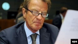 French Foreign Minister Bernard Kouchner in Brussels for an extraordinary meeting of EU foreign ministers.