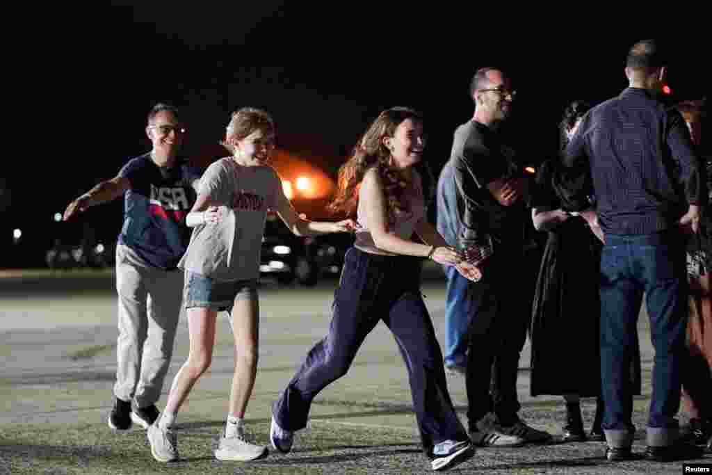 Kurmasheva&#39;s family race to greet her as she disembarked the plane on August 1.&nbsp;