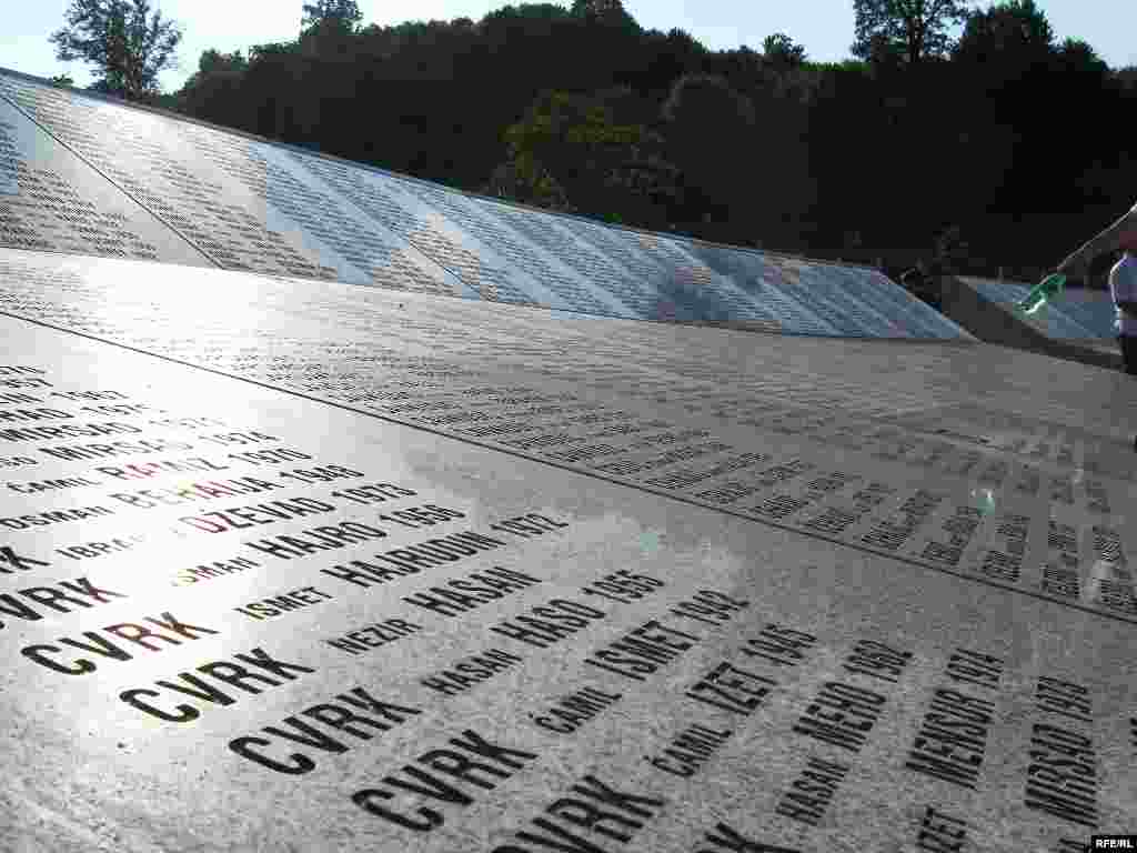 The remains of the victims of the 1995 massacre were collected from mass grave sites around eastern Bosnia. 