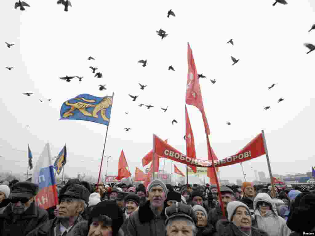 Some 2,000 people gathered in the Far Eastern city.