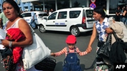 Roma arrive from Lyon, France, at Aurel Vlaicu airport in Bucharest on August 26.