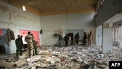 The site of a suicide bombing in the restive city of Baqubah on March 3