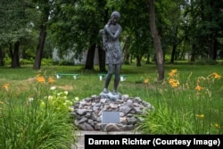 Monument to Pasha Osidach. Chernobyl, Ukraine.