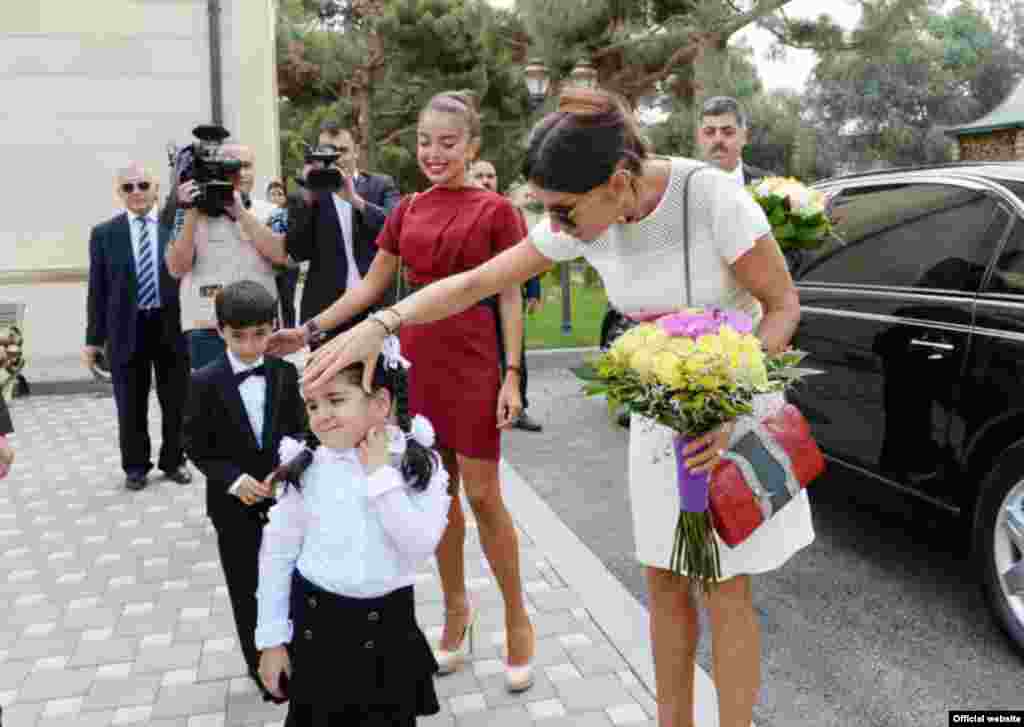 The Azerbaijani first lady opened at least eight kindergartens over a single two-day stretch as part of the run-up to elections. 