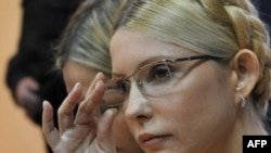 Yulia Tymoshenko listens as the judge reads the verdict on her case in a district court in Kyiv earlier this month.