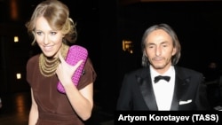 Umar Dzhabrailov (right) attends a concert with TV personality Ksenia Sobchak in Moscow in February 2012.