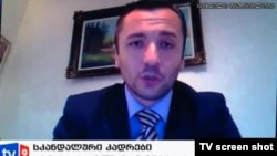 Screen grab of Vladimer Bedukadze from Georgia's Channel 9