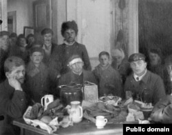 Kronstadt sailors in Finland after escaping across the ice following the battle