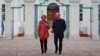 German Chancellor Olaf Scholz and European Commission President Ursula von der Leyen walk following a closed German cabinet meeting at the government's guest house in Schloss Meseberg, near Gransee, Germany, on March 5.