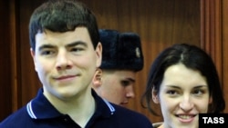 Nikita Tikhonov and fellow defendant, wife Yevgeniya Khasis