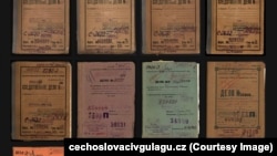 Some of the hundreds of folders of Soviet secret police files on Czechoslovak citizens.