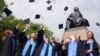 Graduates of St. Petersburg State University, which a former lecturer says is "methodically eliminating everyone who does not agree with what is going on in the country." (illustrative photo)