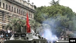 A victory parade in Sukhumi