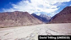 The Wakhan Corridor looking into Afghanistan and Pakistan, from Tajikistan