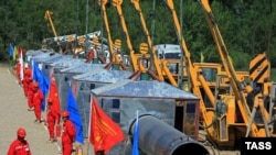 The unveiling ceremony for the construction of the Kazakhstan-China gas pipeline took place on July 9, 2008, in Kazakhstan's Almaty region.