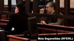 Irakli Okruashvili appears in court in Tbilisi in December 2019. 