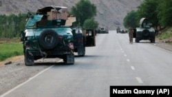 Afghan soldiers near the city of Badakhshan in northern Afghanistan on July 4. Afghanistan’s Badakhshan Province borders Tajikistan.