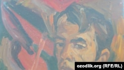 A self-portrait of the Kyrgyz human rights activist and artist Azimjan Askarov