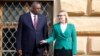 U.S. Secretary of Defense Lloyd Austin with his Czech counterpart, Jana Cernochova, in Prague on September 9.