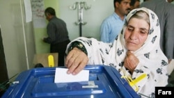 A ballot is cast in Iran's last presidential election, in 2009.