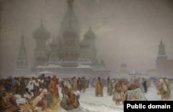 The Abolition Of Serfdom In Russia, painted by Mucha in 1914