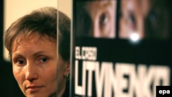 Marina Litvinenko, widow of Aleksandr Litvinenko, at the presentation of the documentary film "The Litvinenko Case" in Madrid in 2007.