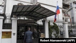 The building of the Russian Embassy in Skopje (file photo)