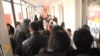 Kazakh depositors rushed to withdraw their savings on February 18 amid rumors, fueled by social media, that three major Kazakh banks were on the verge of collapse. Here, people line up at Kaspi Bank in Almaty. (Video by RFE/RL's Kazakh Service)