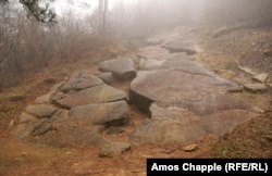 The first section of Visocica where Osmanagic’s 2006 digging uncovered what he called “the walls of the pyramid.”