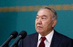 Former Kazakh President Nursultan Nazarbaev (file photo)