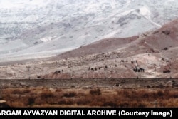 A photo taken from Iranian territory of the 2005 destruction.