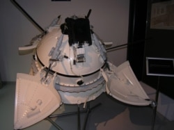 Brian Harvey's photo of a model of the Mars 2 and Mars 3 landers on display in Moscow's Museum of Cosmonautics in 2009. He said he was prevented from taking a similar photo during a visit to the Soviet Union in 1988.