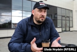 Syarhey Tsikhanouski is seen on May 26, 2020, three days before his detention by Belarusian authorities. "Syarhey has no regrets," his wife, Svyatlana Tsikhanouskaya, says. "He believed in what he did. He believed in Belarusians, because he saw their support."