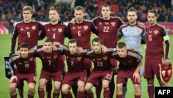 Aleksandr Kokorin (left, top row) has scored 12 goals in 48 matches for his country, but sat out this year's World Cup with a knee injury.