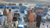 Pakistani traders, who deal in the Iranian fuel trade across the border, protest after the Pakistani government banned smuggled Iranian diesel, in Panjgur, Balochistan Province, in October 2019. 