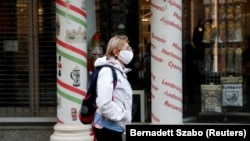 Shops that had been closed since early March were allowed to open again in Hungary on April 7, but with limited numbers of customers. (file photos)