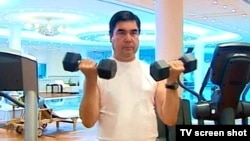 Turkmen President Gurbanguly Berdymukhammedov has made physical excercise a hallmark of his extravagant personality cult.