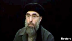 Gulbuddin Hekmatyar, the leader of Hezb-e Islami, seen here in a 2007 video, was designated a "global terrorist" by Washington in 2003. 