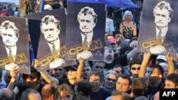 Serbian ultranationalists took to the streets -- but not in great numbers.