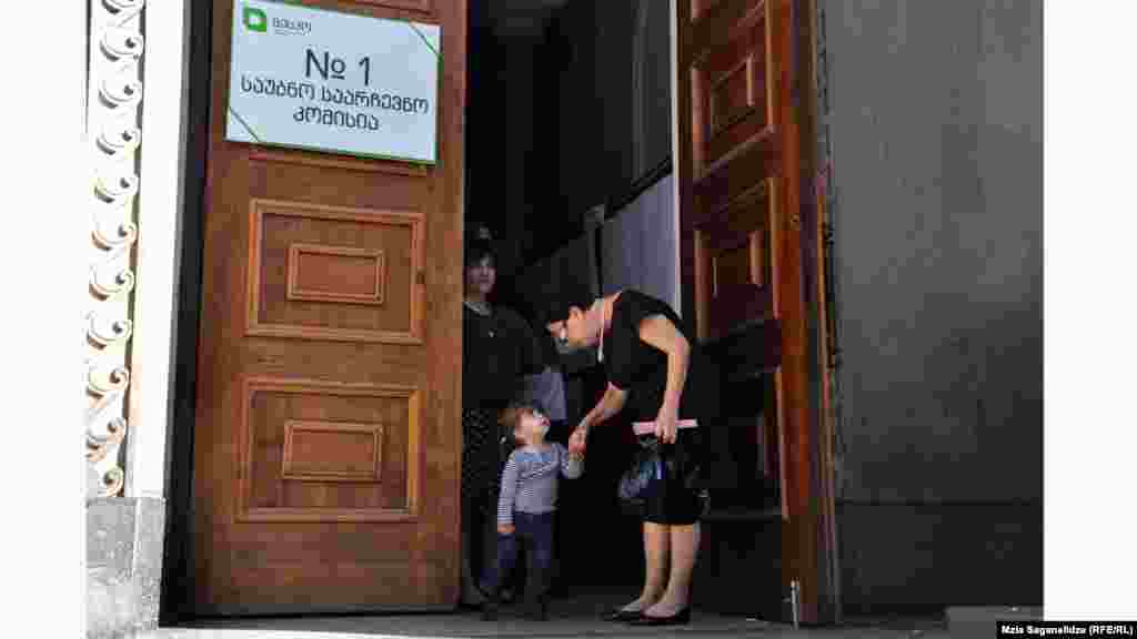 A polling station in Tbilisi.