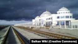 An empty railway station in the city of Bereket, Turkmenistan. The only country in Central Asia that has not officially registered any coronavirus cases within its borders, Turkmenistan has suspended the operation of passenger trains amid reports of COVID-19 infections.