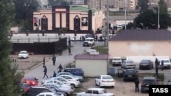 The site of the deadly suicide bomb attack in Grozny on October 5.